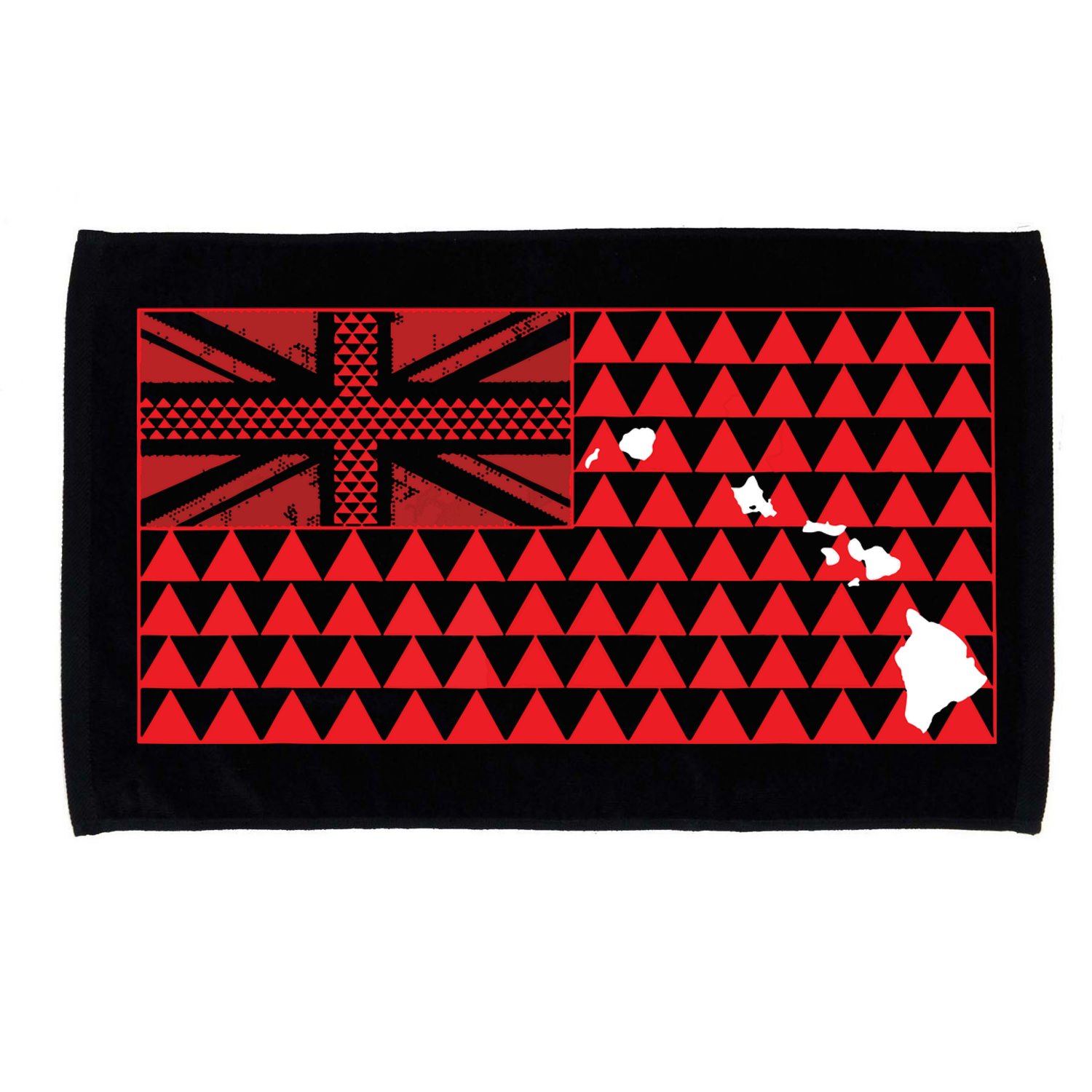 Tribal Hawaiian Flag State Of Hawaii Microfiber Hand Towel