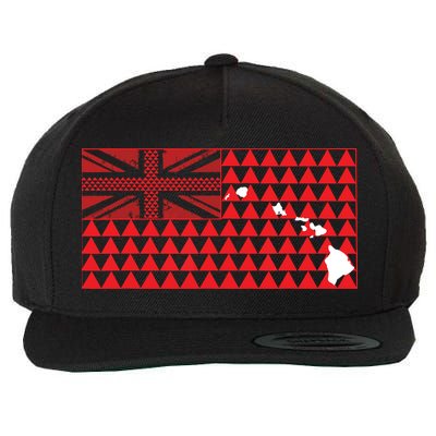 Tribal Hawaiian Flag State Of Hawaii Wool Snapback Cap