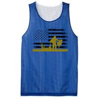 Turkey Hunter Fun Turkey Hunting Patriotic Usa Flag Cute Gift Mesh Reversible Basketball Jersey Tank