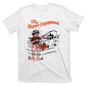 The Happy Fisherman Happiest Fish Funny BJ T-Shirt