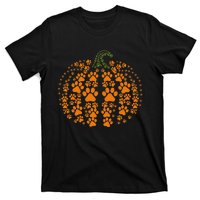 Thanksgiving Halloween Fall Cute Paws Pumpkin Pet Lovers T-Shirt