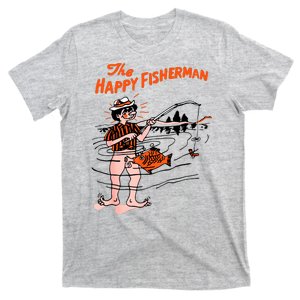 The Happy Fisherman Happiest Fish Funny BJ T-Shirt