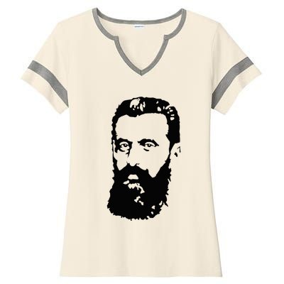 Theodor Herzl Father Of Zionism Pro Israel Zionist Israeli Ladies Halftime Notch Neck Tee