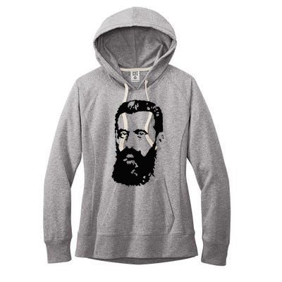 Theodor Herzl Father Of Zionism Pro Israel Zionist Israeli Women's Fleece Hoodie