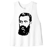 Theodor Herzl Father Of Zionism Pro Israel Zionist Israeli Women's Racerback Cropped Tank