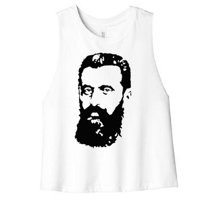 Theodor Herzl Father Of Zionism Pro Israel Zionist Israeli Women's Racerback Cropped Tank