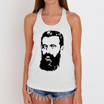 Theodor Herzl Father Of Zionism Pro Israel Zionist Israeli Women's Knotted Racerback Tank