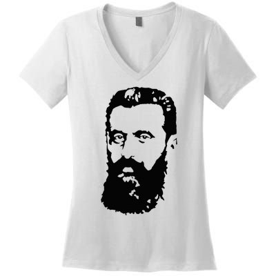 Theodor Herzl Father Of Zionism Pro Israel Zionist Israeli Women's V-Neck T-Shirt