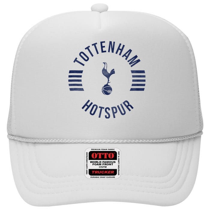 Tottenham Hotspur Football Club Collegiate Faded High Crown Mesh Back Trucker Hat