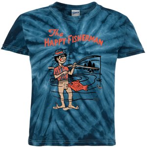 The Happy Fisherman 2024 Fishing Kids Tie-Dye T-Shirt