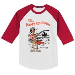 The Happy Fisherman 2024 Fishing Kids Colorblock Raglan Jersey