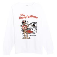 The Happy Fisherman 2024 Fishing Premium Crewneck Sweatshirt