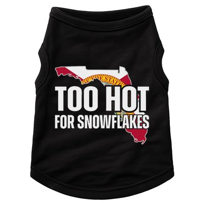Too Hot For Snowflakes Florida Flag Map State Funny Saying Doggie Tank