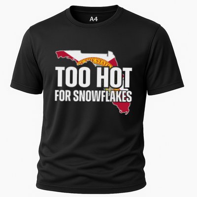 Too Hot For Snowflakes Florida Flag Map State Funny Saying Performance Shirt