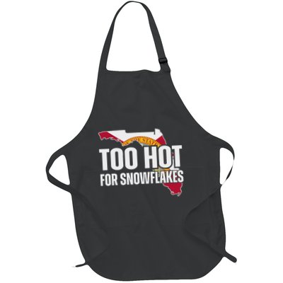 Too Hot For Snowflakes Florida Flag Map State Funny Saying Apron