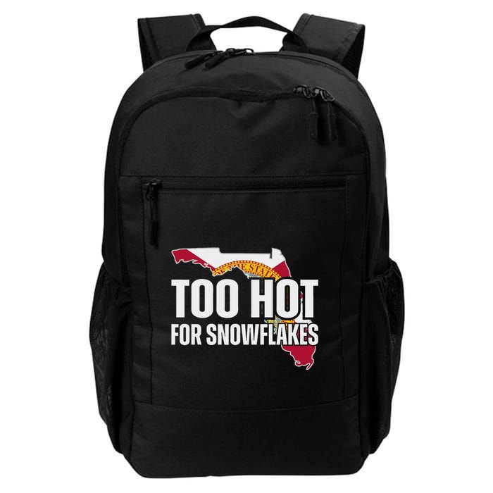 Too Hot For Snowflakes Florida Flag Map State Funny Saying Backpack