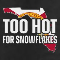 Too Hot For Snowflakes Florida Flag Map State Funny Saying 25L Jumbo Tote