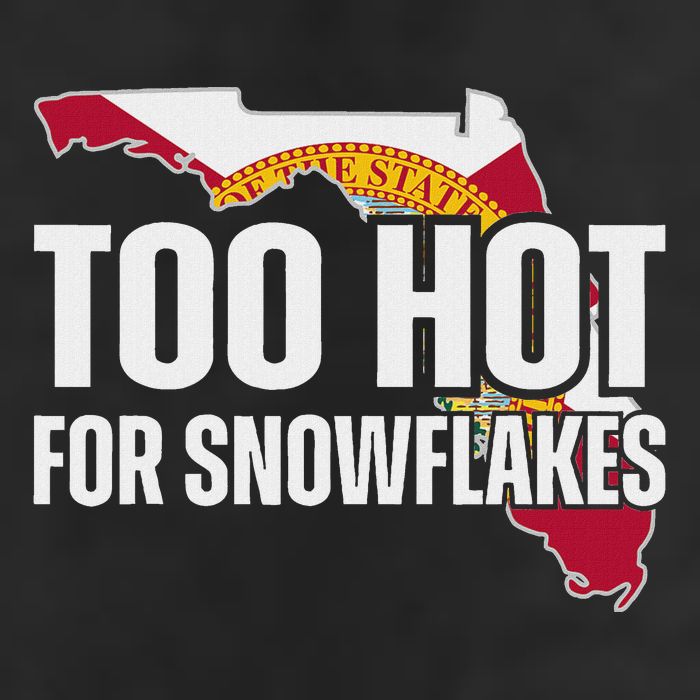 Too Hot For Snowflakes Florida Flag Map State Funny Saying 25L Jumbo Tote