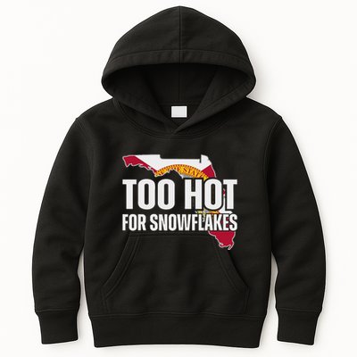 Too Hot For Snowflakes Florida Flag Map State Funny Saying Kids Hoodie