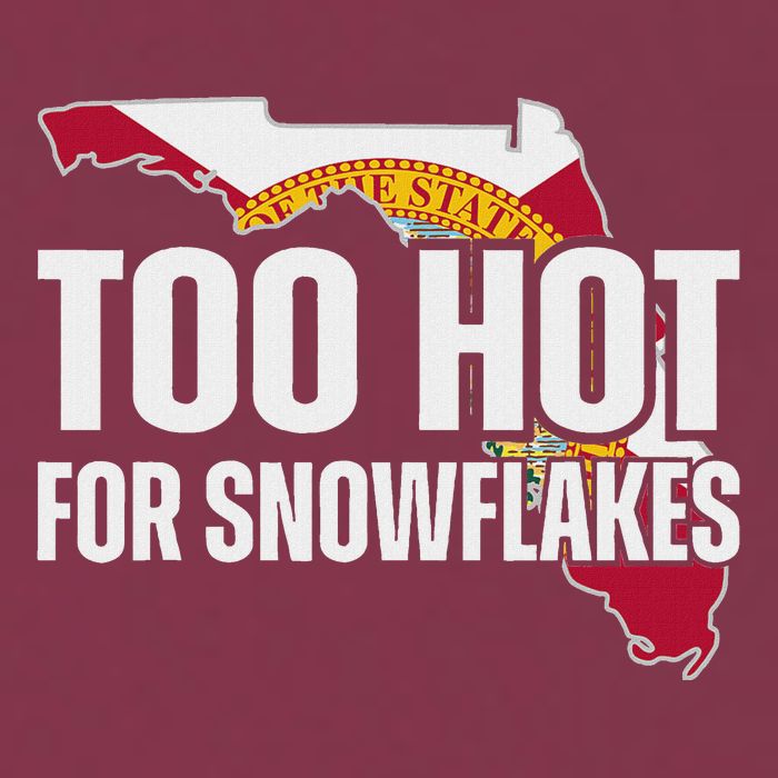 Too Hot For Snowflakes Florida Flag Map State Funny Saying 16oz Travel Tumbler