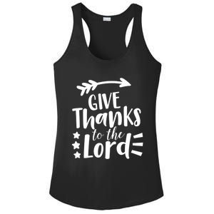 Thanksgiving Holiday Funny Gift Give Thanks To The Lord Gift Ladies PosiCharge Competitor Racerback Tank