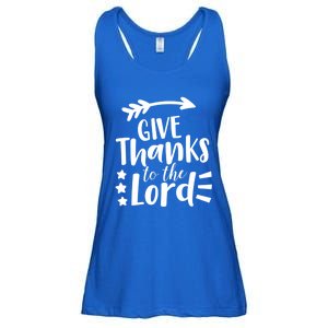 Thanksgiving Holiday Funny Gift Give Thanks To The Lord Gift Ladies Essential Flowy Tank