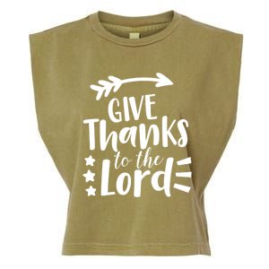 Thanksgiving Holiday Funny Gift Give Thanks To The Lord Gift Garment-Dyed Women's Muscle Tee