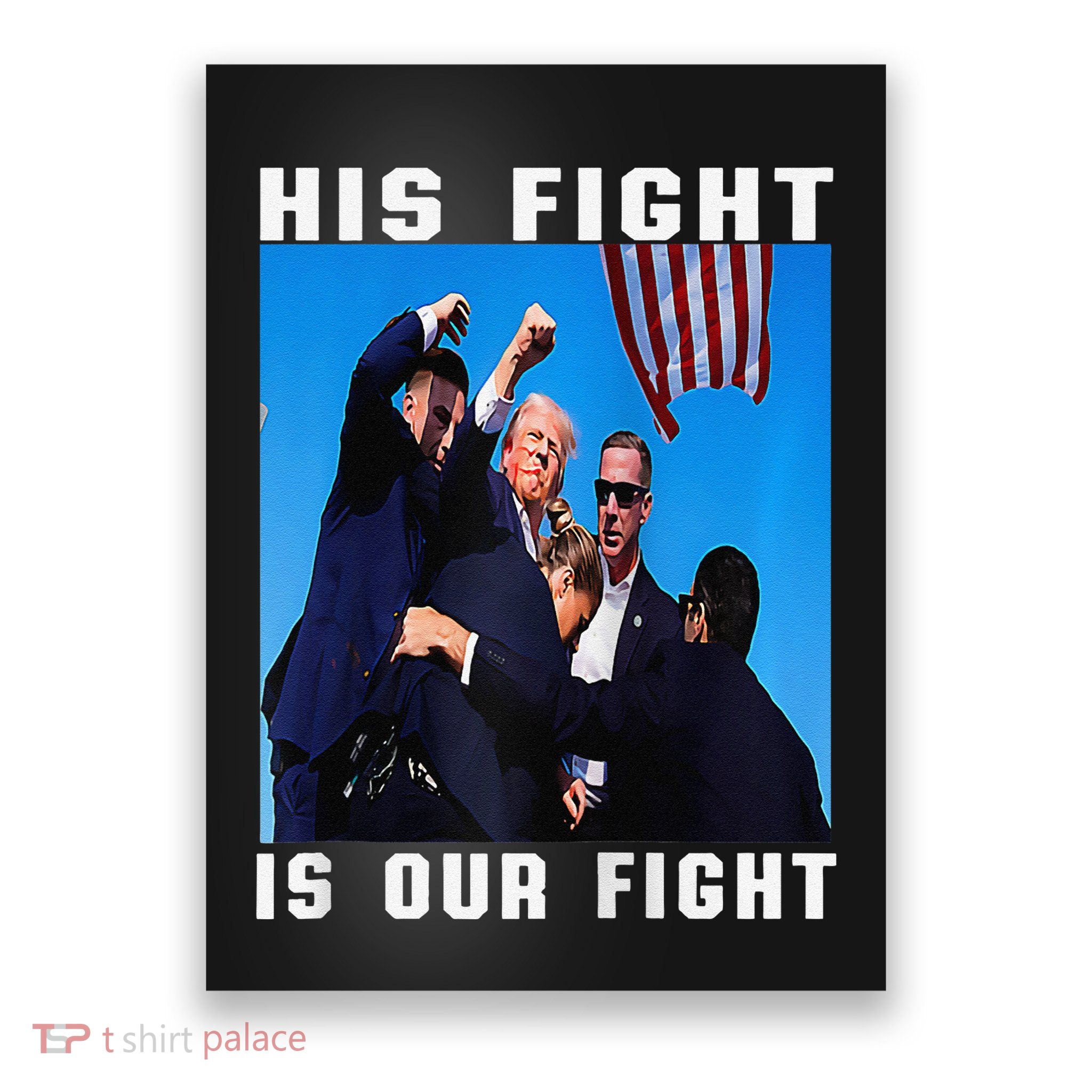 Trump His Fight Is Our Fight Raglan Baseball Poster