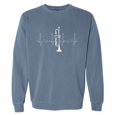 Trumpeter Heartbeat Gift Musical Instrument Trumpet Garment-Dyed Sweatshirt