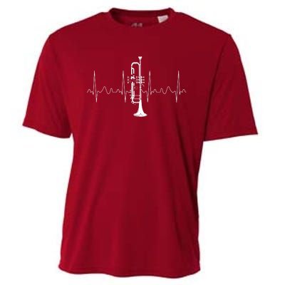 Trumpeter Heartbeat Gift Musical Instrument Trumpet Cooling Performance Crew T-Shirt