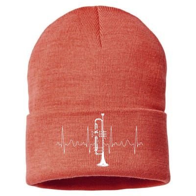 Trumpeter Heartbeat Gift Musical Instrument Trumpet Sustainable Knit Beanie