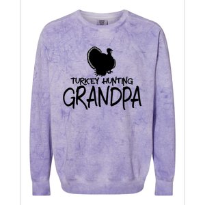 Turkey Hunting Grandpa Great Gift Colorblast Crewneck Sweatshirt