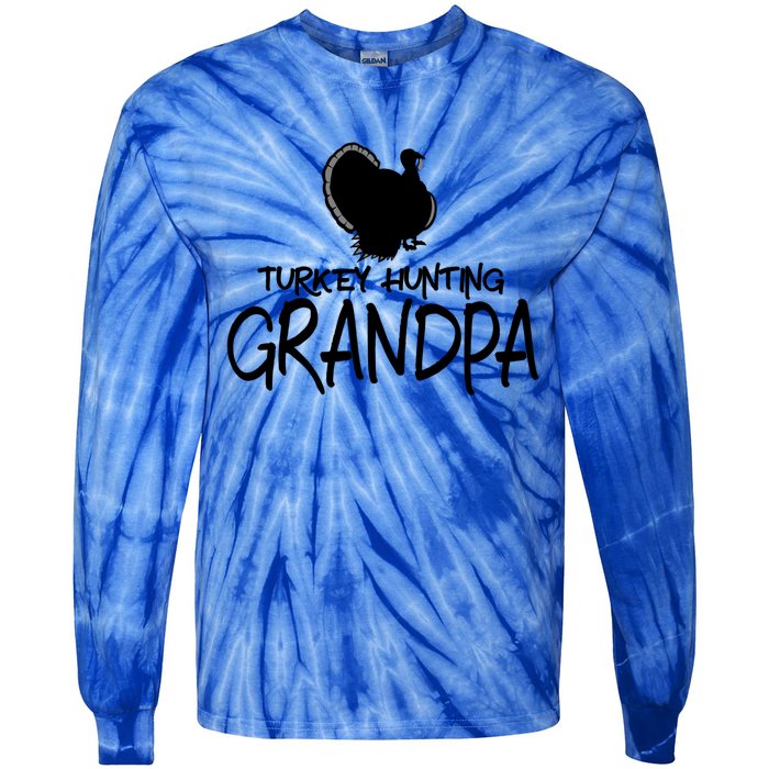 Turkey Hunting Grandpa Great Gift Tie-Dye Long Sleeve Shirt