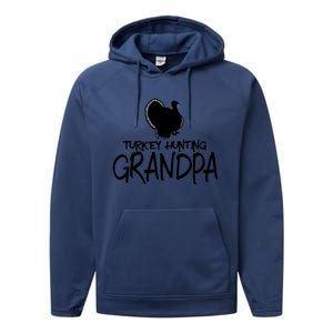 Turkey Hunting Grandpa Great Gift Performance Fleece Hoodie