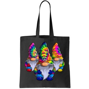 Three Hippie Gnomes Peace Gnome Funny Retro Tie Diy Design Tote Bag