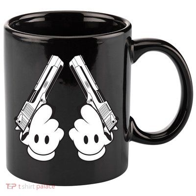 Toon Hand Guns Cartoon 11oz C Handle Ceramic Mug