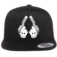 Toon Hand Guns Cartoon Flatbill Hat