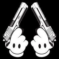 Toon Hand Guns Cartoon Flatbill Hat