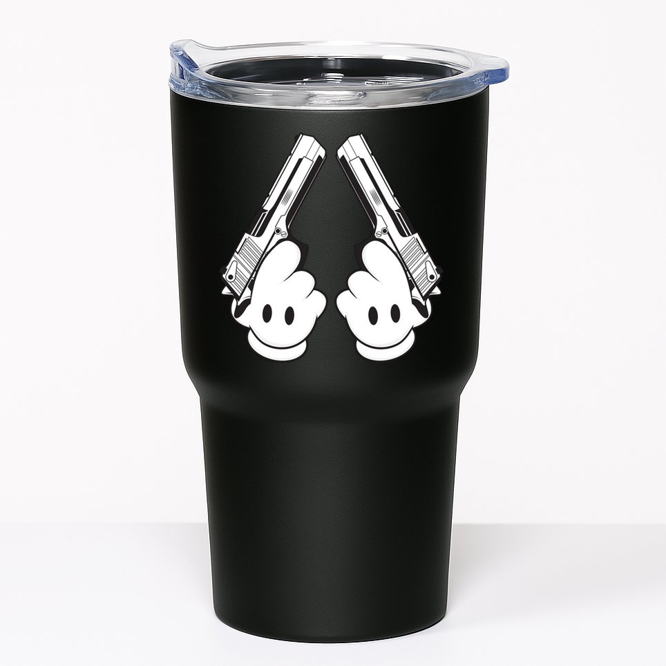 Toon Hand Guns Cartoon Tumbler