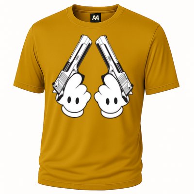 Toon Hand Guns Cartoon Performance Shirt
