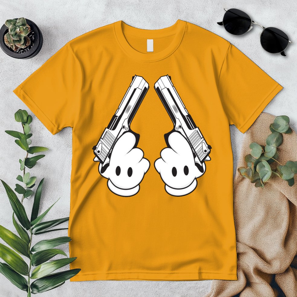 Toon Hand Guns Cartoon Premium T-Shirt