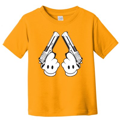 Toon Hand Guns Cartoon Toddler T-Shirt