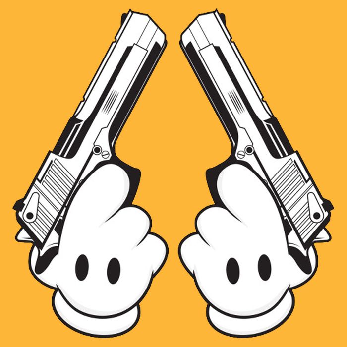 Toon Hand Guns Cartoon Visor