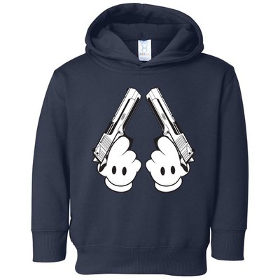 Toon Hand Guns Cartoon Toddler Hoodie