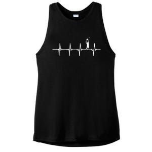 Tennis Heartbeat Gift For Tennis Players Gift Ladies PosiCharge Tri-Blend Wicking Tank