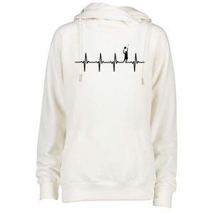 Tennis Heartbeat Gift For Tennis Players Gift Womens Funnel Neck Pullover Hood