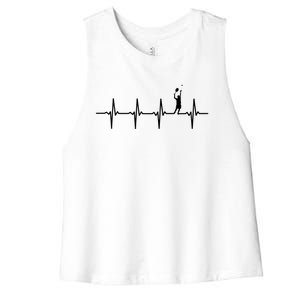 Tennis Heartbeat Gift For Tennis Players Gift Women's Racerback Cropped Tank