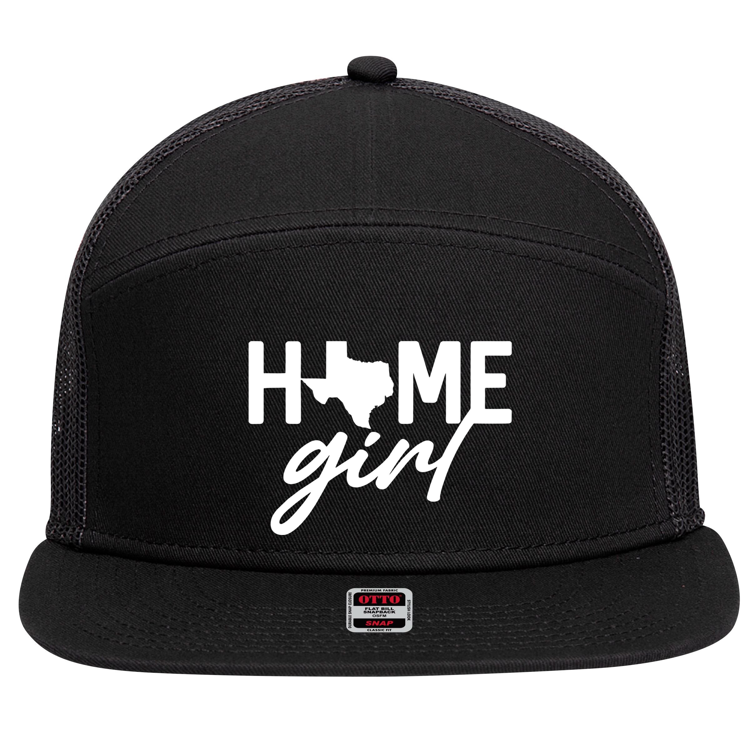 Texas Home Girl 7 Panel Mesh Trucker Snapback Hat