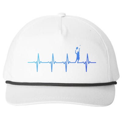 Tennis Heartbeat Gift For Tennis Players Gift Snapback Five-Panel Rope Hat