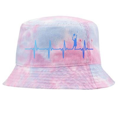 Tennis Heartbeat Gift For Tennis Players Gift Tie-Dyed Bucket Hat